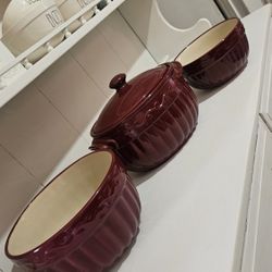  Home Interior Design Burgandy 3 Pieces 