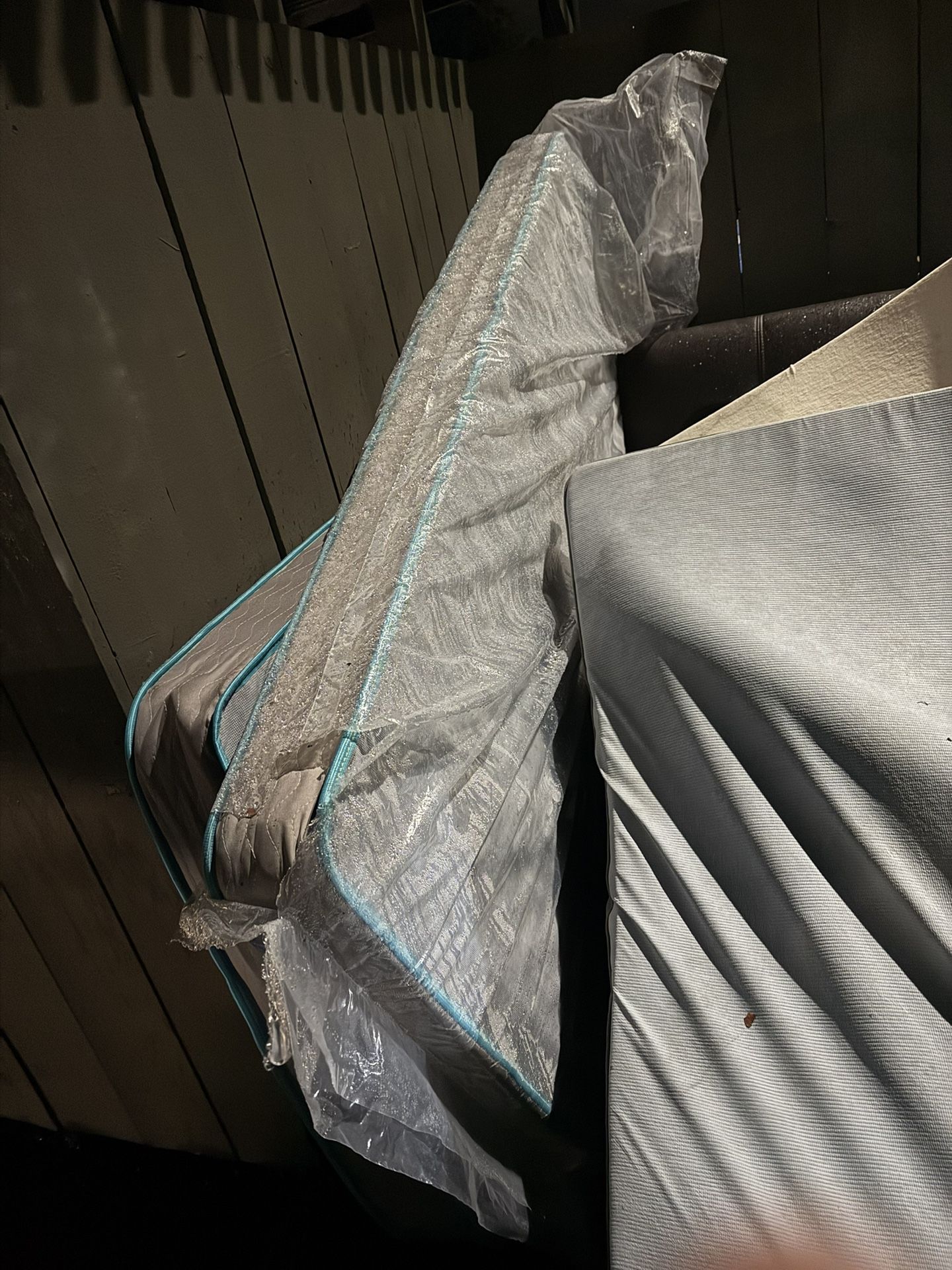 Twin mattress and box springs.