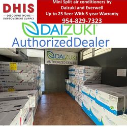 Mini Split Air Conditioners By Daizuki and Everwell Available with Heat Pump Up to 25 Seer