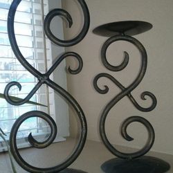 Candle holder set wrought iron