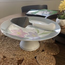 Cake Plate And Knife 