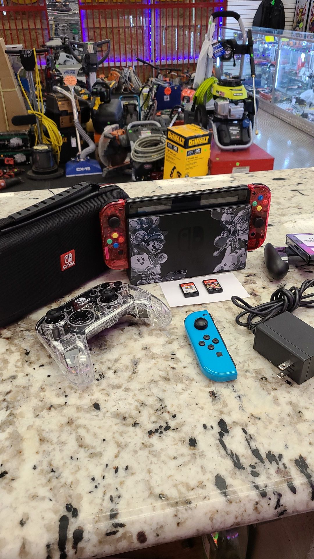 Nintendo Switch with Games and extra remotes