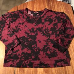 Jenni Size XL Burgundy And Black Thin Sweatshirt 