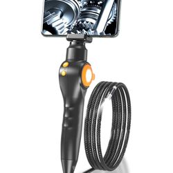 lepmerk Articulating Borescope 8.5mm Lens IP67 Waterproof Steering Probe 10 LED Light HD 1080P Inspection Camera with Light Endoscope Compatible with 