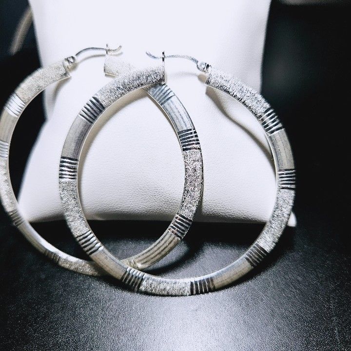 925 Mexican Silver Hoop Earrings