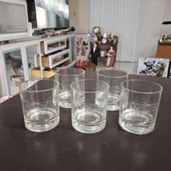 Ketel One Vodka Glasses Low Ball Weighted Bottom Italy 🇮🇹  Made W/Commemorative Crest 5 PC Set