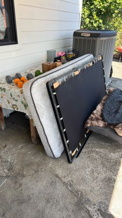 Free twin trundle with mattress.