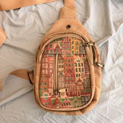 Vegan Crossbody Cork Purse 