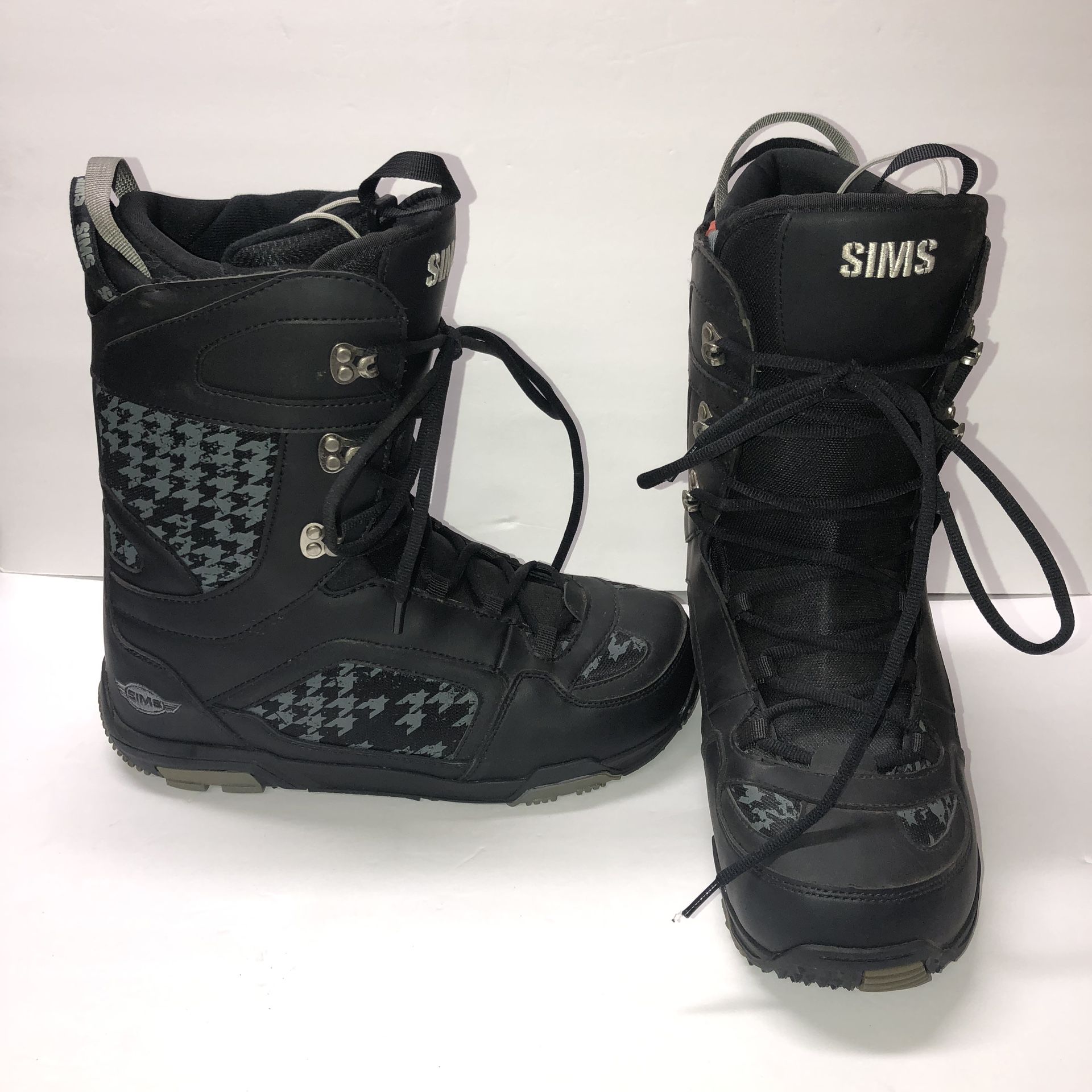 SIMS OMEN SNOW BOARDING BOOTS SIZE 12 LIKE NEW BLACK