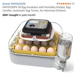 MATICOOPX 20 Egg Incubator with Humidity Display