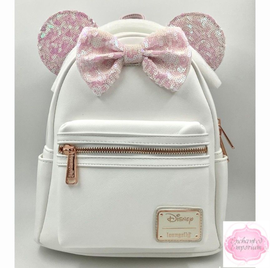 *NEW with tags* Loungefly Disney ✨ Minnie Mouse Iridescent Sequin Backpack 