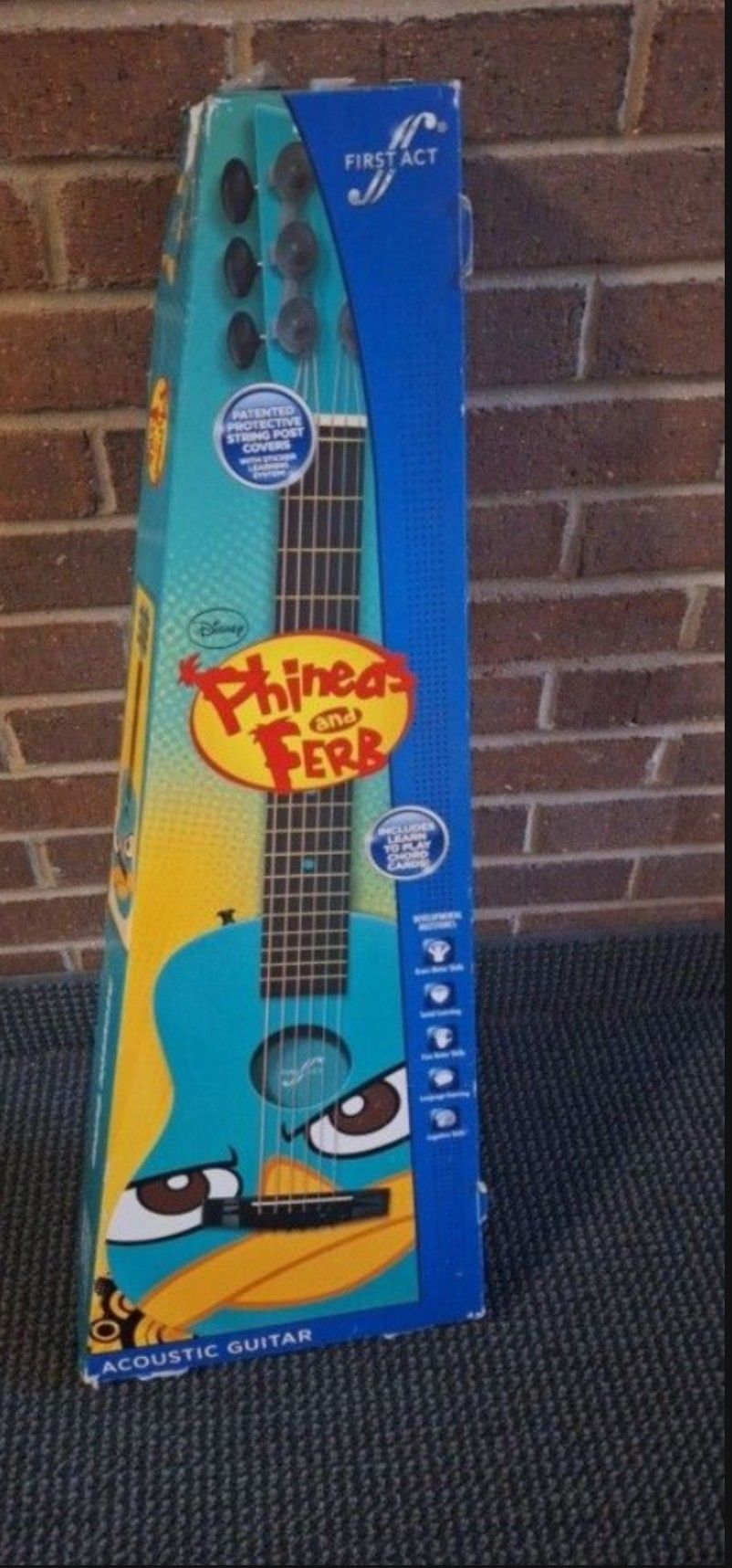DISNEY PHINEAS AND FERB PERRY PLATYPUS KIDS GUITAR FIRST ACT