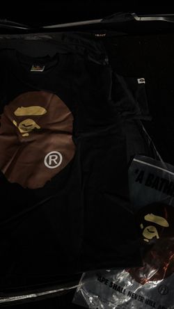 Bape Brown Head Black Tee