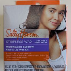 New Sally Hansen Stripless Wax Microwavable Eyebrow, Face & Lip Wax Kit