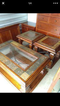 Coffee and two matching end tables