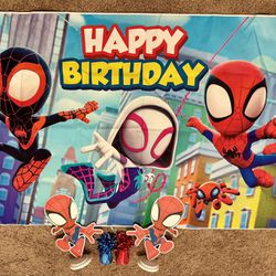Spidey & his amazing friends Birthday Banner - Colorful And Vibrant