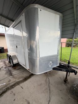 7x14 Tandem Axle Enclosed Cargo Trailer – Clean Title – $4,900 OBO