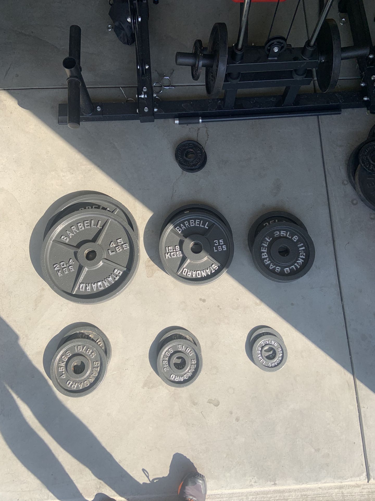 Barbell Standard 245lb Weight Set