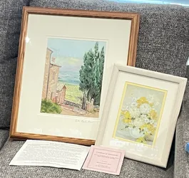 2 RUTH BASLER BURR OPEN EDITION INKJET GICLEE PRINTS FROM ORIGINAL PAINTINGS COA