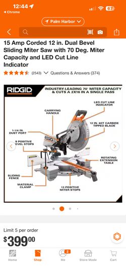 12” Ridgid Miter Saw