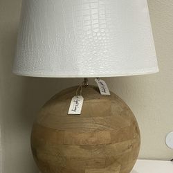 Large Authentic Teakwood Table Lamp New 