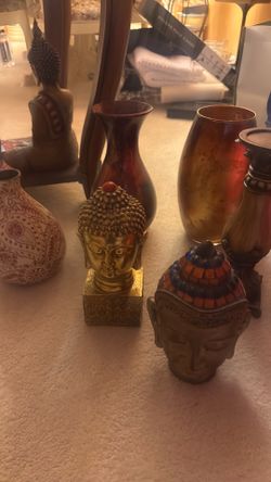 Vase Buddah Head Candle Stand