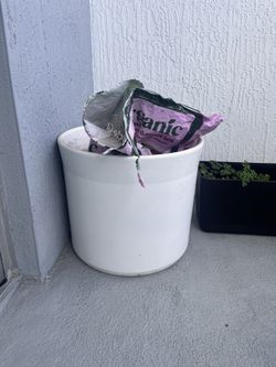 16inch White Ceramic Pot 