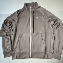 Pre Owned Good Defect Last Photo Small Pulled String Nike Sportswear  Tribute N98  Track Jacket  Full Zip  Tan / Light Brown  Embroidered  Men  Size M