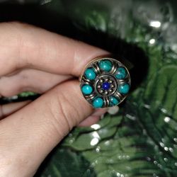 Turquoise + Lapis Lazuli 925 Silver