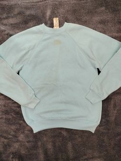 Vintage 80s Light Blue raglan Crewneck Sweatshirt