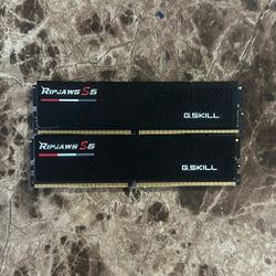 G.SKILL Ripjaws S5 Series DDR5 RAML 96GB (2x48GB) 6400MT/s CL32-39-39-102 1.35V Desktop Computer Memory U-DIMM - Matte Black (F5-6400J3