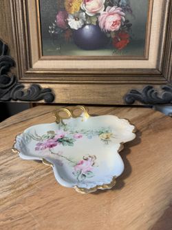 Vintage (Possibly Antique) R.C. Rosenthal Pensee Bavaria Floral Porcelain Dish