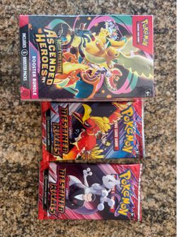 Pokémon Ascended Heroes 6pack booster bundle with 2 destined rivals loose packs