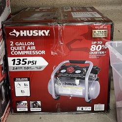 Husky 2 Gallon quiet Air Compressor 135 PSI