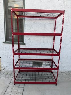 Metal garage storage shelf