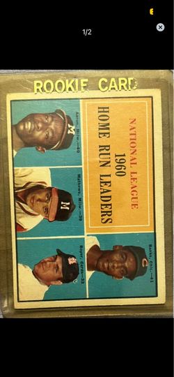 #43 National League 1960 Home Run Leaders (Ernie Banks / Hank Aaron / Eddie Mathews / Ken Boyer) 1961 Topps