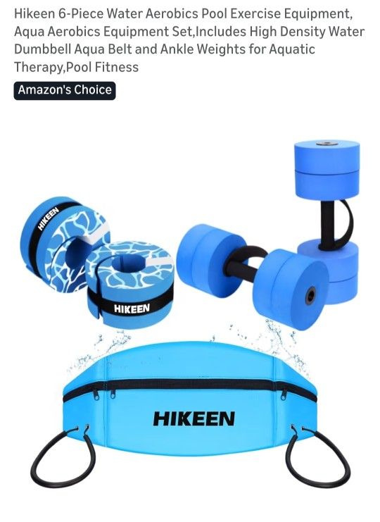 Hikeen 6-piece water aerobics pool exercise equipment set