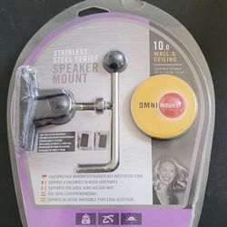 OmniMount Stainless Steel Series 10.0 Wall & Ceiling Speaker Mount
