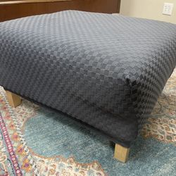 Foot ottoman 30”W x 24”D for a couch. Gray 