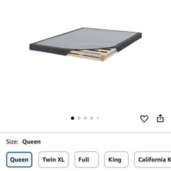 Hercules 4 Inch Low Profile Foundation Mattress Box Spring Replacement, Queen