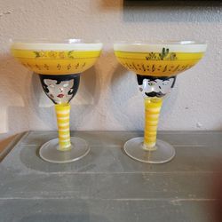 Two Beautiful Margarito Glasses 