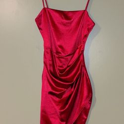 Windsor, burgundy- satin bodycon dress