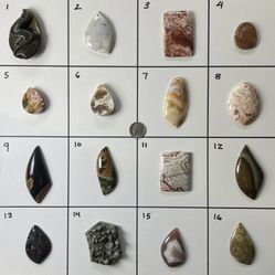 Genuine Stone pendant Stones (lot of 16)
