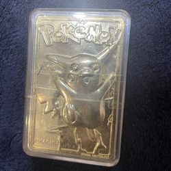 23 Karat Gold Plated Pokemon Trading Card 
