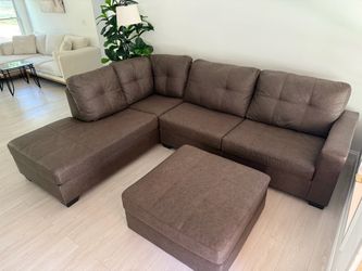 🔥 SOFA 🔥 Corner Sectional Sofa + Ottoman