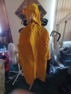 Raincoat With Snap On Hood