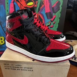 Air Jordan 1 Retro High // Paten Bred - 9.5M 