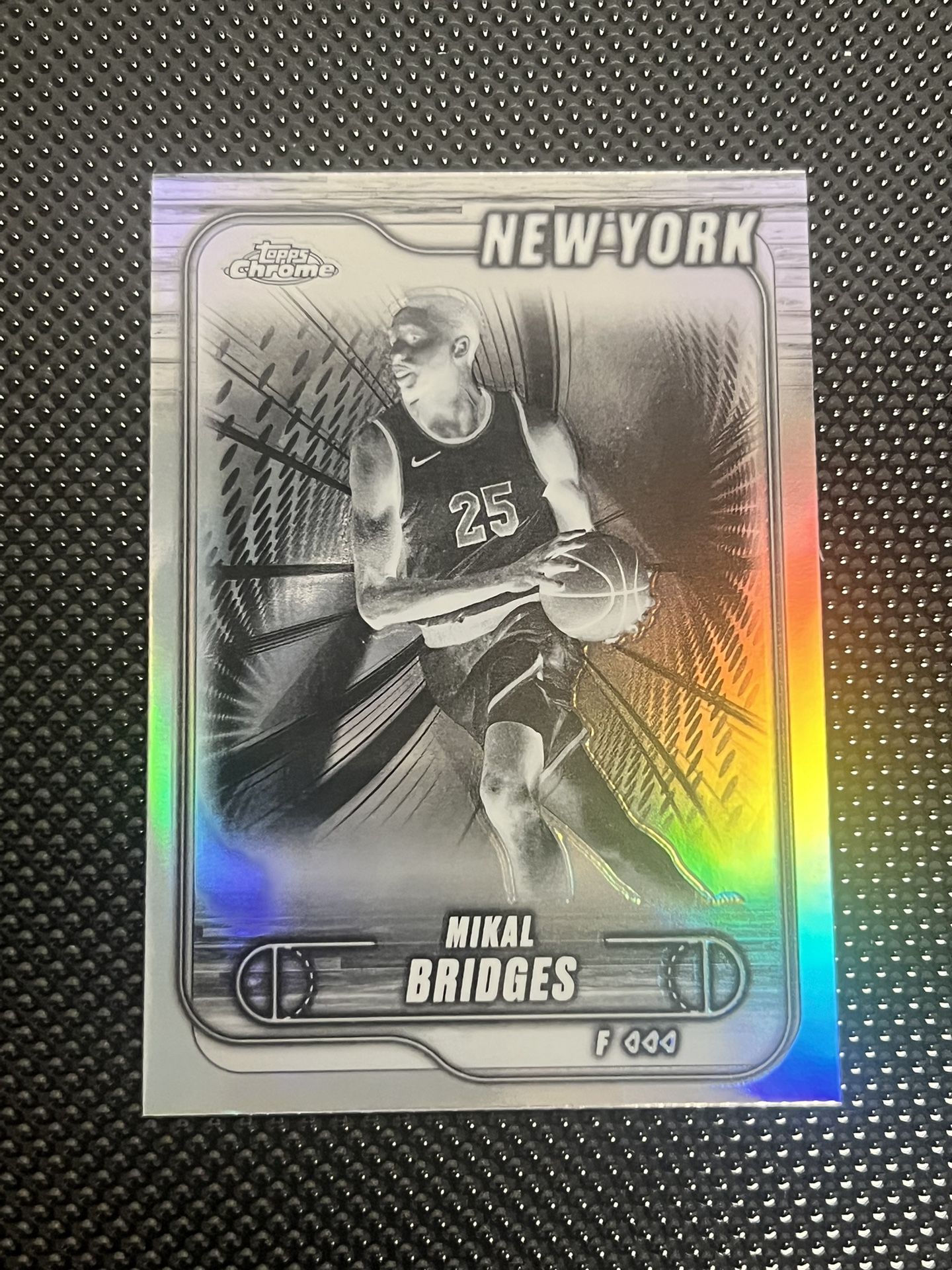 2024-25 Topps Chrome Basketball - Mikal Bridges Negative SSP New York