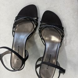 Women’s Black And Rhinestone Heels 