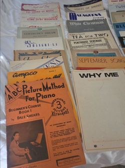 74 vintage piano sheet music books sheets